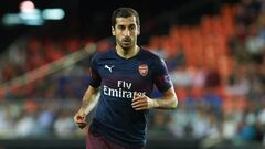 Henrikh Mkhitaryan (Arsenal) durante el partido entre Valencia y Arsenal en Mestalla de semifinales de la Europa League. 