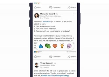 LinkedIn ya te deja celebrar los empleos de tus amigos con reacciones