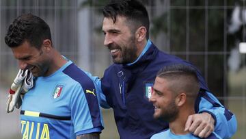 Buffon se unió al grupo en el último entrenamiento