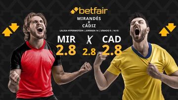 CD Mirandés vs. Cádiz CF: horario, dónde ver, pronósticos y clasificación