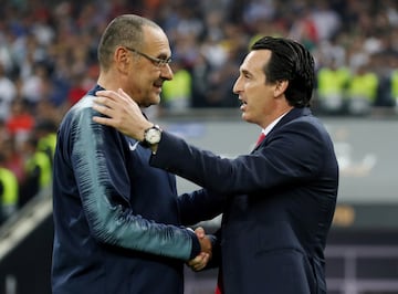 Maurizio Sarri y Unai Emery.