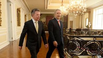 Juan Manuel Santos e Iv&aacute;n Duque.