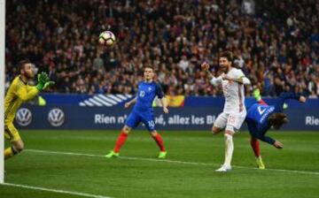 Jugada del gol anulado a Antoine Griezmann.