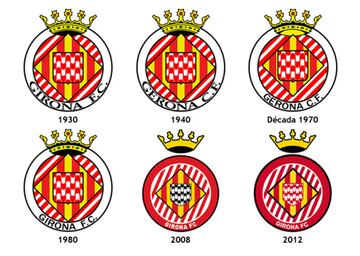 La evolución de los escudos de los equipos de Primera División