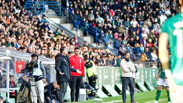 Crist¨®bal Parralo, t¨¦cnico del Racing de Ferrol, analiz¨® el partido de Copa ante el Sevilla.