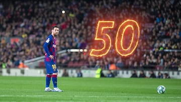 Los datos de sus 50 goles de tiro libre y su porcentaje de acierto