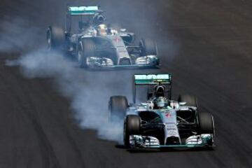 Nico Rosberg y Lewis Hamilton 