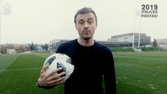 La original felicitación navideña de Luis Enrique: 19 toques para entrar en 2019