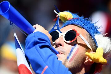 Seguidor francés en el partido contra Australia.