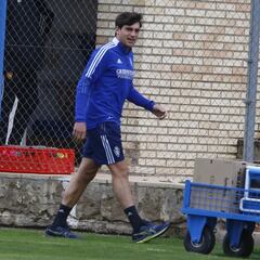 Iván Azón no se entrena y es seria duda frente al Burgos
