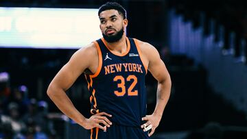 New York Knicks center Karl-Anthony Towns (32) looks on during the first half of an NBA basketball game against the Washington Wizards, Monday, Dec. 30, 2024, in Washington. (AP Photo/Terrance Williams)
Associated Press / LaPresse
Only italy and Spain