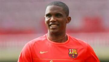<b>IMPLICADO. </b>Samuel Etoo se ejercita en cada sesión con ganas.