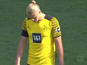 El increíble gol que falló Haaland: ¡a las nubes!