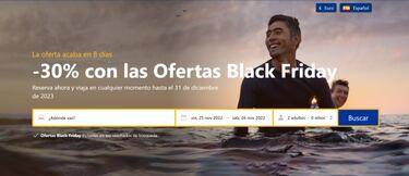 Las mejores webs con ofertas de viajes del Black Friday 2022