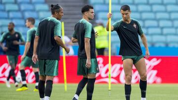 14/06/18 MUNDIAL DE RUSIA 2018 ENTRENAMIENTO DE LA SELECCION DE PORTUGAL PEPE LUSO Y CRISTIANO RONALDO