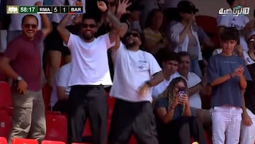 Marcelo le dedica una ‘manita’ al Barça tras el 5-2 del equipo de su hijo a los culés
