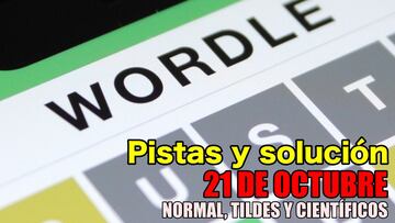 WORDLE 21 octubre 2024 tildes científico