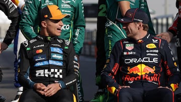 Norris y Verstappen, en Abu Dhabi.