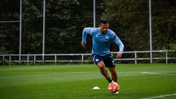 Yangel Herrera ya toca balón en Zubieta.