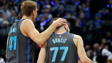 Dirk Nowitzki y Luka Doncic.