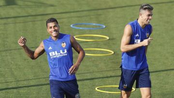 Murillo y Gabriel, en un entrenamiento.