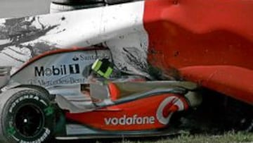 <b>MILAGROSO. </b>Hace años, el accidente sufrido por Kovalainen en Montmeló durante el pasado GP de España podría haberle costado la vida. Por fortuna, salió ileso.