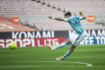 1-1. Santi Mina marca el primer gol.