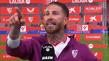 Sergio Ramos explota contra un hincha del Sevilla