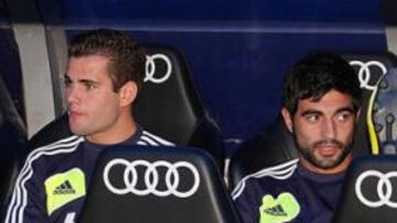 <b>SIN LA OPORTUNIDAD SOÑADA. </b>Nacho vio el Real Madrid-Celta (2-0) en el banquillo del Bernabéu junto a Di María, Albiol y Callejón.