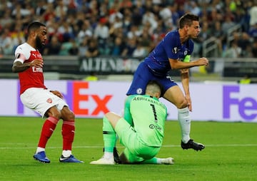 C¨¦sar Azpilicueta y Kepa Arrizabalaga.