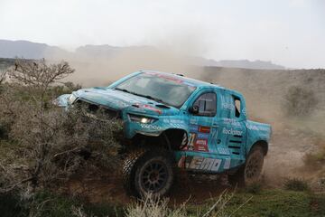 Romain Dumas de Rebellion Racing y su copiloto Max Delfino en acción durante la etapa 1.