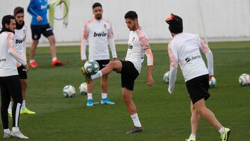 Vicente Esquerdo, durante el entrenamiento de esta ma&ntilde;ana.