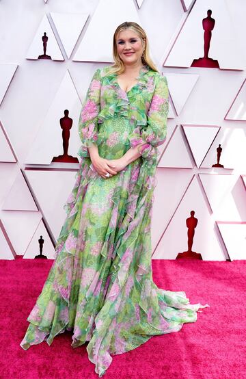 Emerald Fennell, vestida de Gucci.