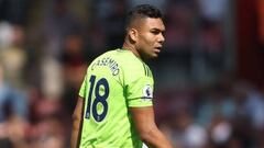 Casemiro, en su debut con el Manchester United.