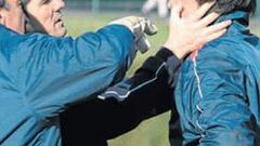 Lafuente, baja tras sufrir un balonazo en un ojo