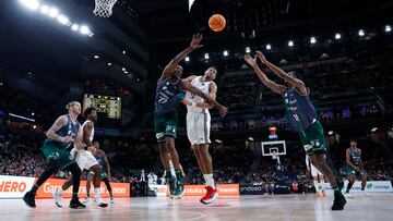 2024 12 08 MADRID. BALONCESTO 24 25 PARTIDO CORRESPONDIENTE A LA JORNADA 10 DE LA LIGA ENDESA QUE ENFRENTA AL REAL MADRID Y AL UNICAJA EN EL WIZINK CENTER.
FOTO: VICTOR CARRETERO/REALMADRID.COM