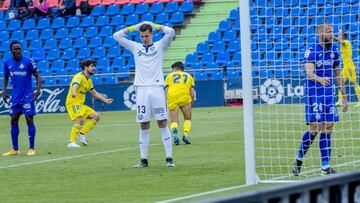 Tristeza de los jugadores del Getafe.