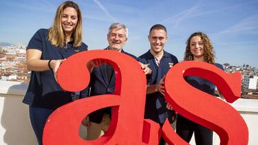 09/03/20 VISITA REDACCION DIARIO AS DESAYUNOS PRESIDENTES DE FEDERACIONES NATACION FERNANDO CARPENA MAICA GARCIA NICOLAS GARCIA BOISSIER SARA SALDA„A SARA SALDAÑA