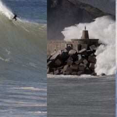 Las olas gigantes del huracán Martin toman el País Vasco