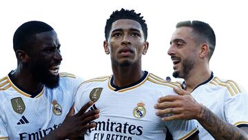 Bellingham, entre Rüdiger y Joselu.