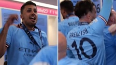 Es increíble escucharlo: el mejor vestuario del mundo gritando con locura este cántico de Rodri, está de moda