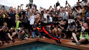 Daniel Ricciardo en su victoria de M&oacute;naco esta temporada. 
