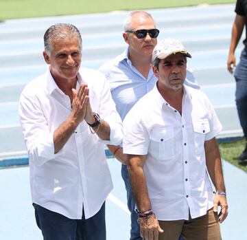 Carlos Queiroz en el estadio Metropolitano de Barranquilla