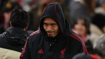 Van Dijk, durante el partido de EFL Cup contra el Crystal Palace.