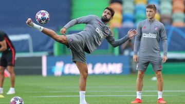 Diego Costa, en el entrenamiento del miércoles del Atlético.