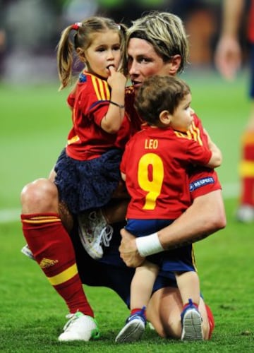 Fernando Torres celebrando la Eurocopa de 2012.