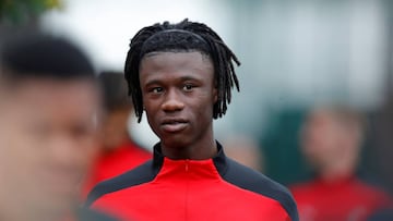 Soccer Football - Ligue 1 - Stade Rennes Training - La Piverdiere, Rennes, France - July 1, 2020 Stade Rennes' Eduardo Camavinga during training REUTERS/Stephane Mahe