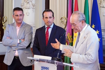 Momento en la exposición del alcalde,.