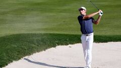 CROMWELL, CONNECTICUT - JUNE 23: Joaquin Niemann of Chile plays a shot from a bunker on the 18th hole during the final round of the Travelers Championship at TPC River Highlands on June 23, 2019 in Cromwell, Connecticut.   Rob Carr/Getty Images/AFP
 == FOR NEWSPAPERS, INTERNET, TELCOS &amp; TELEVISION USE ONLY ==