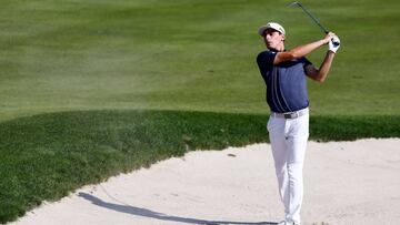 CROMWELL, CONNECTICUT - JUNE 23: Joaquin Niemann of Chile plays a shot from a bunker on the 18th hole during the final round of the Travelers Championship at TPC River Highlands on June 23, 2019 in Cromwell, Connecticut. Rob Carr/Getty Images/AFP
== FOR NEWSPAPERS, INTERNET, TELCOS & TELEVISION USE ONLY ==